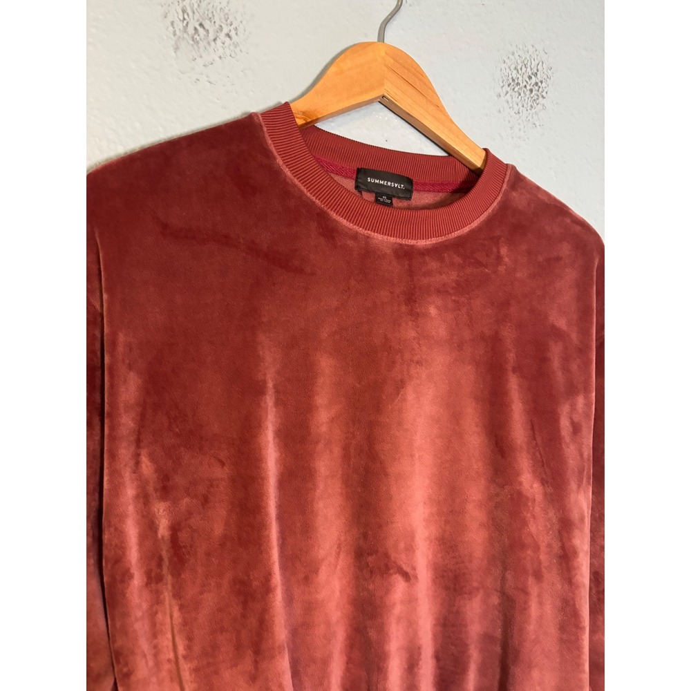 Summersalt The‎ Plush Velour Relaxed Crew Sweatshirt Rosewood Size XS - Picture 4 of 9